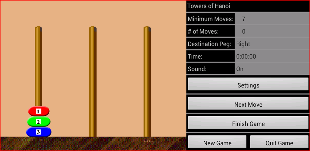 Игра ханойская башня
