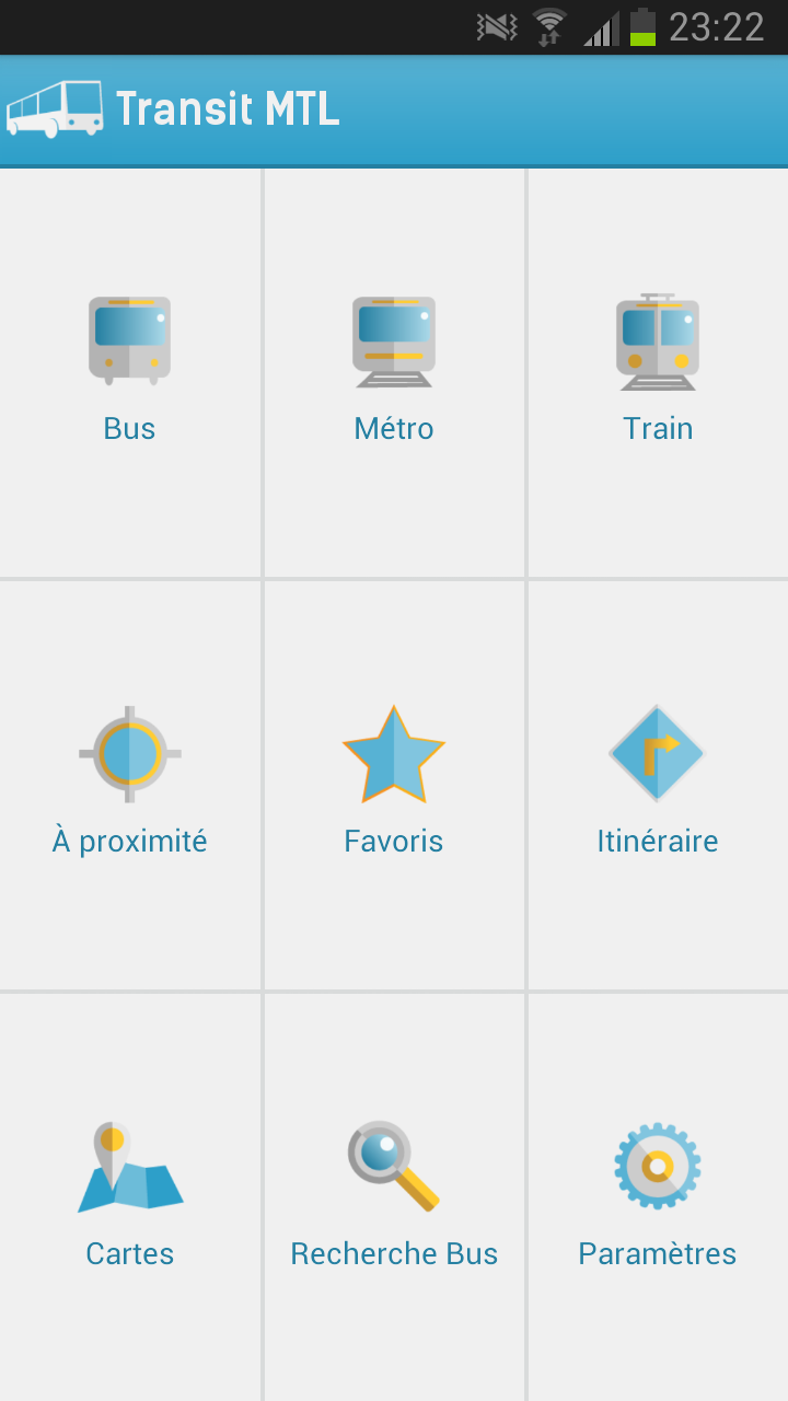 Android application Transit Montreal Pro screenshort