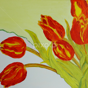 orange tulips by Dubravka Bednaršek - Painting All Painting