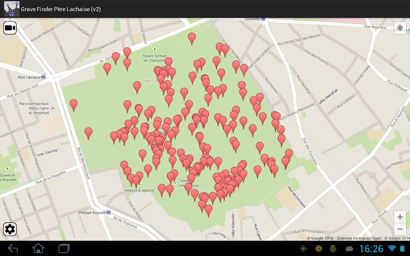 Grave Finder Père Lachaise V2 Screen 1