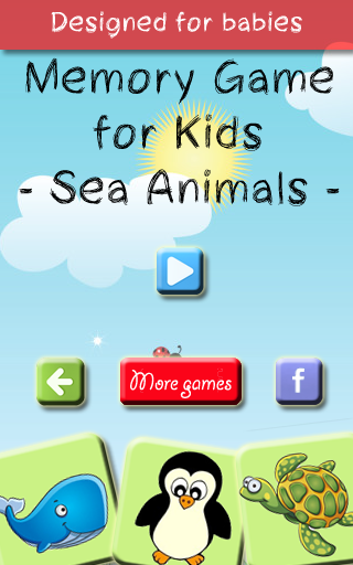 Memory Game Kids - Sea Animals