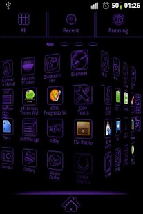 How to get Purple NEON theme GO Launcher lastet apk for bluestacks