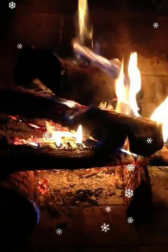 Fireplace Snow Video Wallpaper