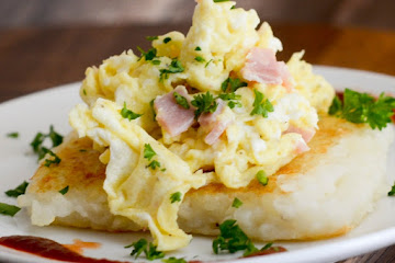 Bacon, Egg, and Hash Brown Stacks