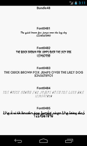 Fonts for FlipFont 48