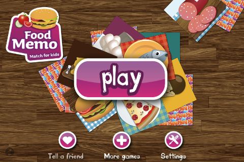 Food Memo Match PRO for kids