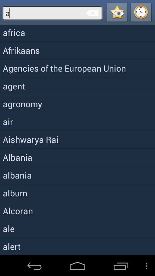 Android application English Kyrgyz Dictionary + screenshort