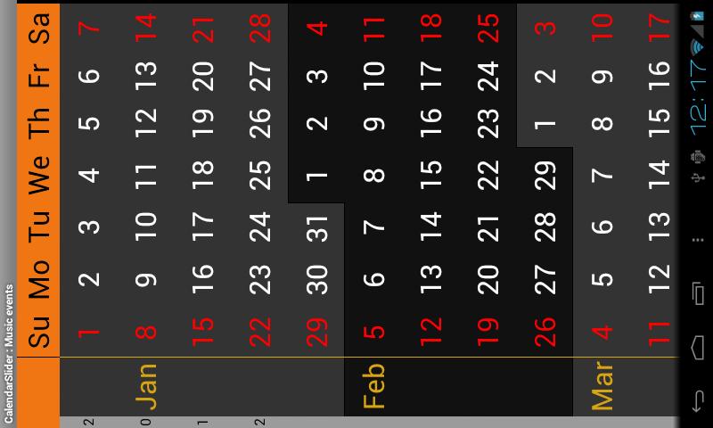 Calendar Slider Pro Screen 3