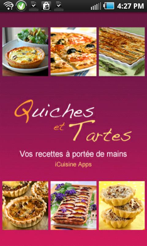 Android application iCuisine Tartes et Quiches screenshort