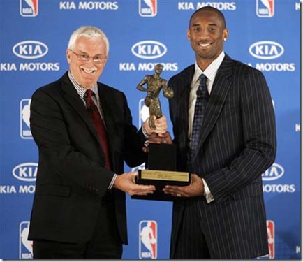 Kobe Bryant NBA MVP Award picture