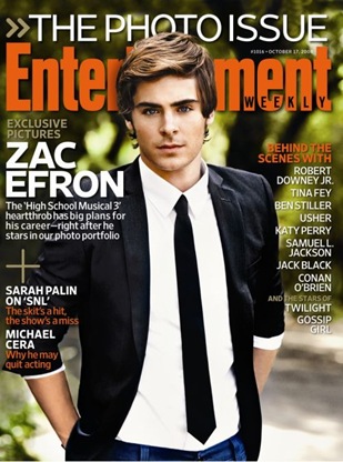 Zac Efron Entertainment Weekly October 2008 Cover Photo