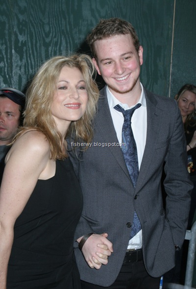 photo of Tatum O Neal and son Kevin McEnroe attending Rescue Me season 4 premiere. Tatum O Neil offers advice on Britney Spears