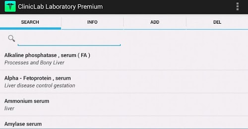 Android application ClinicLab Laboratory PREMIUM screenshort