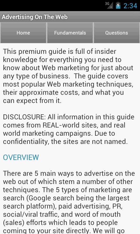 Online Marketing Screen 2