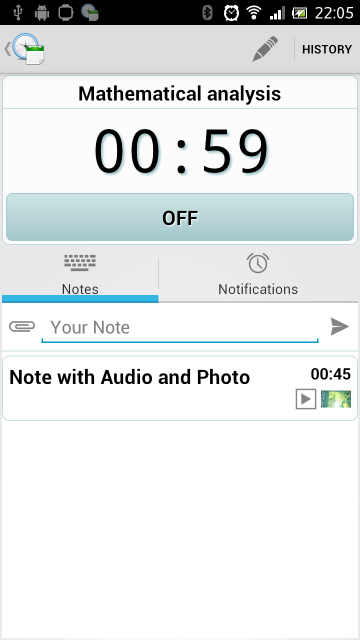 Time Manager Screen 1
