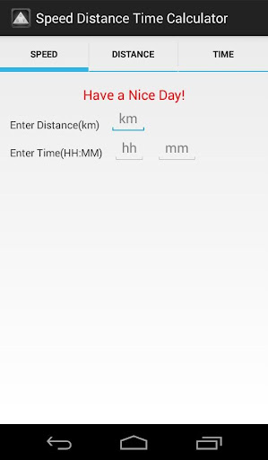 Speed Distance Time Calculator