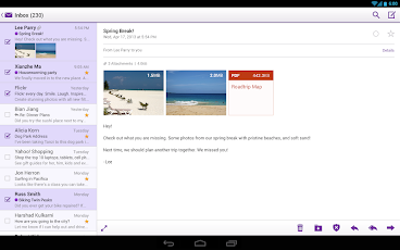 تطبيق ياهو ميل لمتابعة وإستقبال وإرسال رسائل البريد الالكترونى على الاندرويد مجانى Yahoo! Mail.apk2.5.2 
