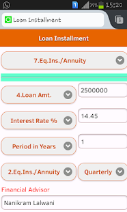 Equated Instalment Calculator Screenshots 2