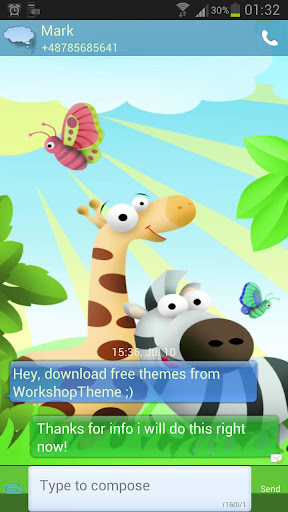 GO SMS Pro Theme animals