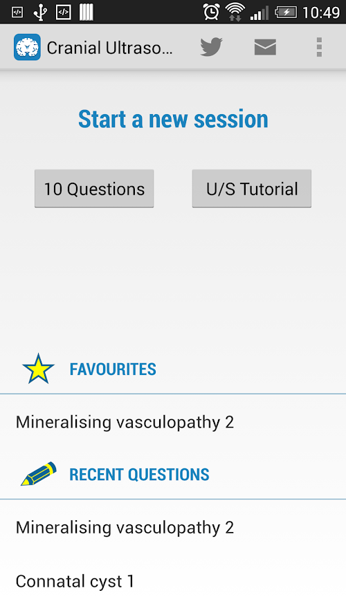 Android application Cranial Ultrasound screenshort