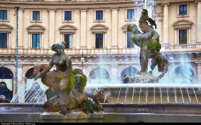 The Piazza della Repubblica in Rome.