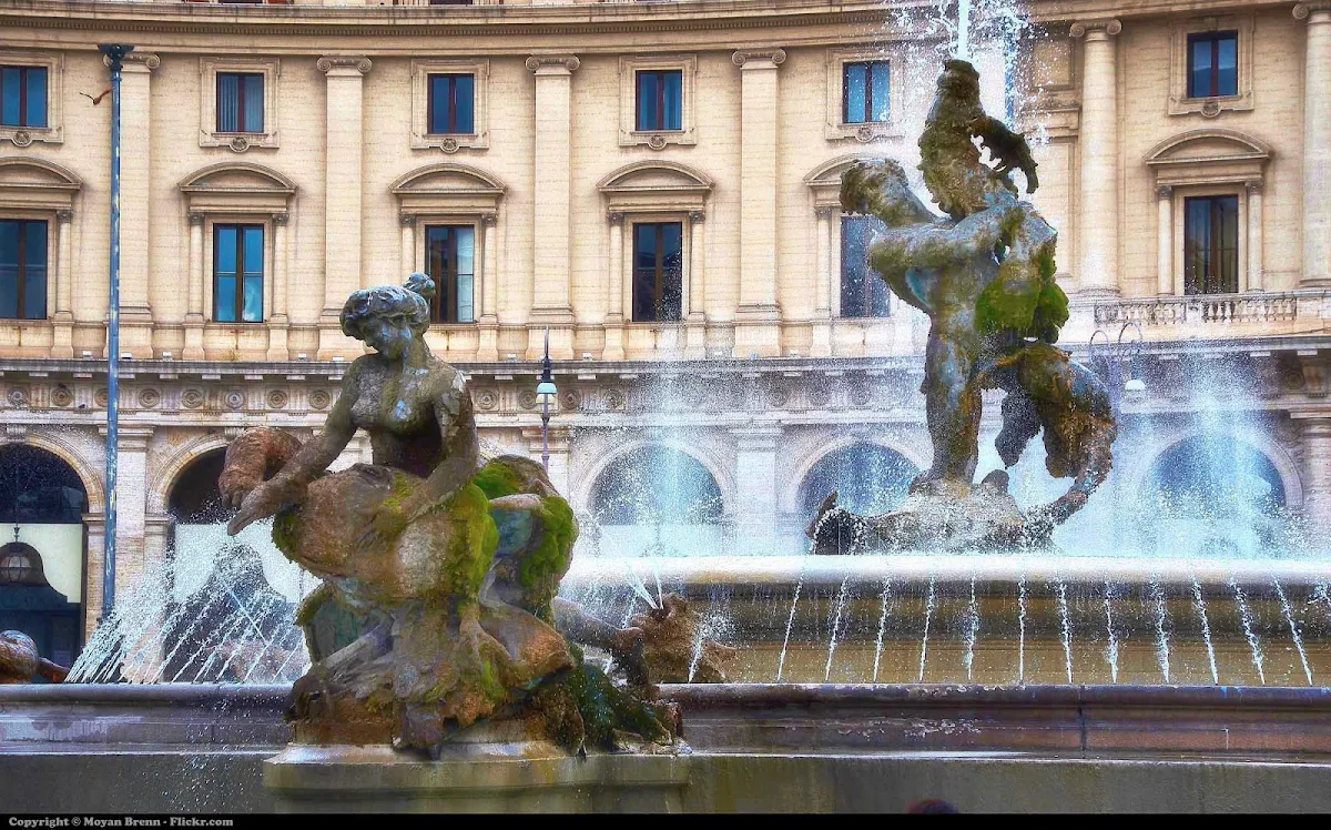 piazza-della-repubblica-rome-italy - The Piazza della Repubblica in Rome.