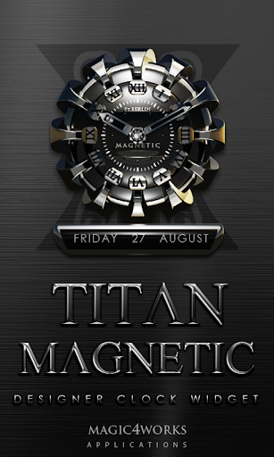 Magnetic designer Clock Widget