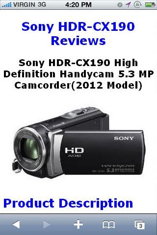HDRCX190 Camcorder Reviews
