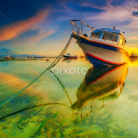 A White Boat by Bayu Adnyana - Transportation Boats