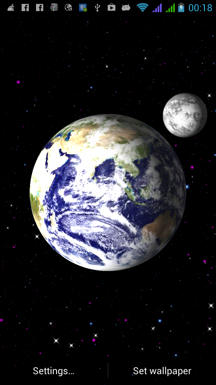 Earth Universe Live Wallpaper Screen 2