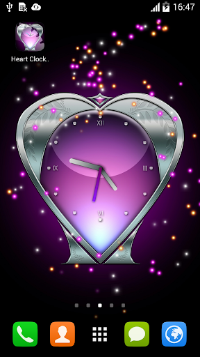 Heart Clock Live Wallpaper
