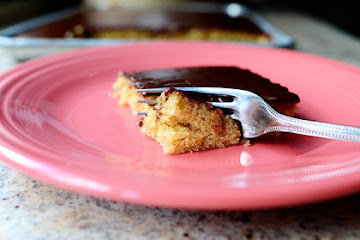 Peanut Butter Cake with Chocolate Icing