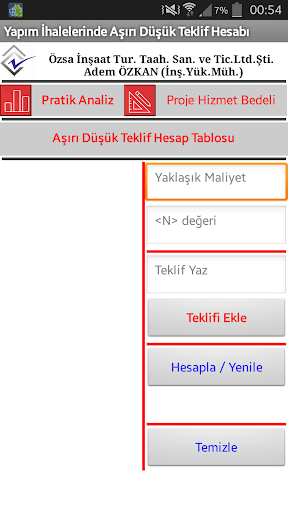 Aşırı Düşük Teklif Hesabı