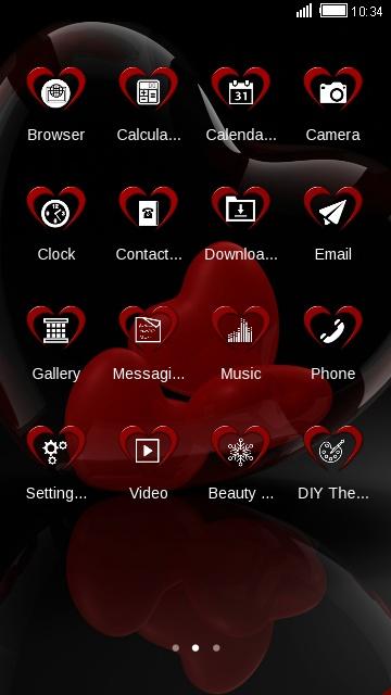 Red Heart Love Romantic Theme Screen 2