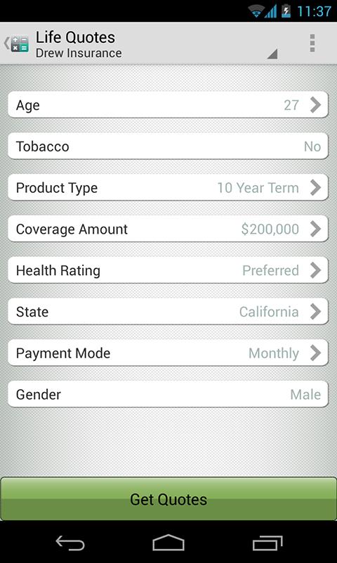Life Insurance Quotes - screenshot