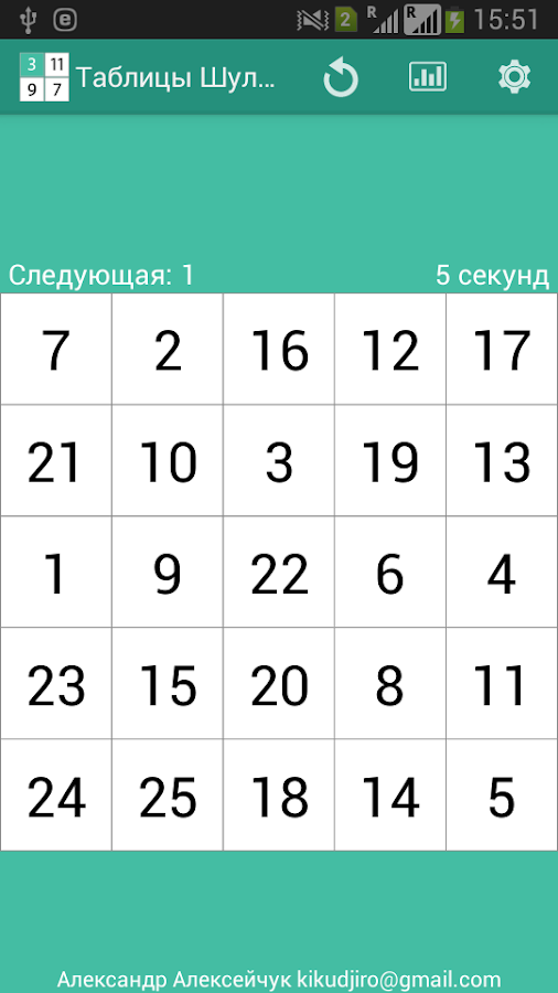 Таблицу Шульте