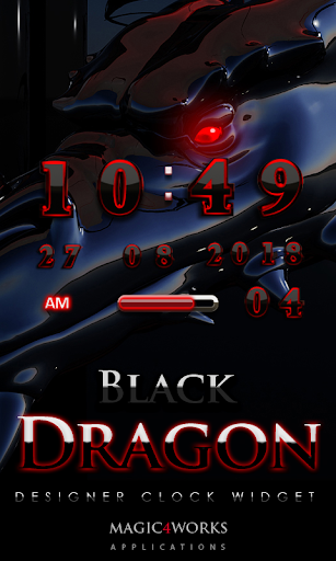Black Dragon 2 digital Clock