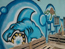 Shark and Turtle Mural