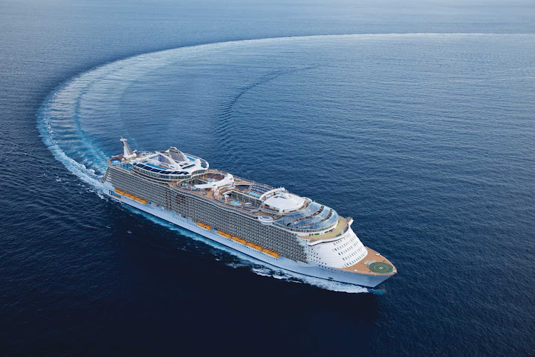 Oasis of the Seas sails from its home port of Fort Lauderdale to the Caribbean.