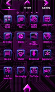 How to install Purple Tech GO Launcher EX patch 1.1 apk for bluestacks