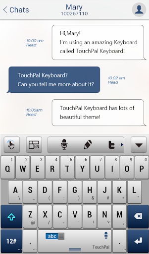 【免費個人化App】Blue TouchPal Emoji Keyboard-APP點子