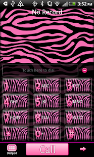 GO Contacts Pink Zebra Theme