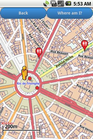 Paris Amenities Map Screen 1