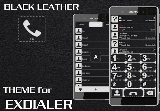 THEME LEATHER BLACK F EXDIALER