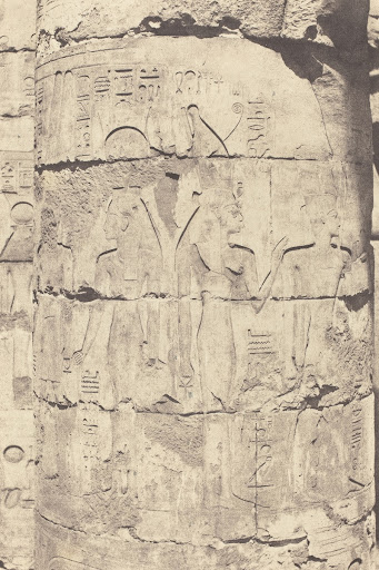 Karnak (Thèbes), Palais--Salle hypostyle--Colonnade Centrale--Décoration d'un Fut