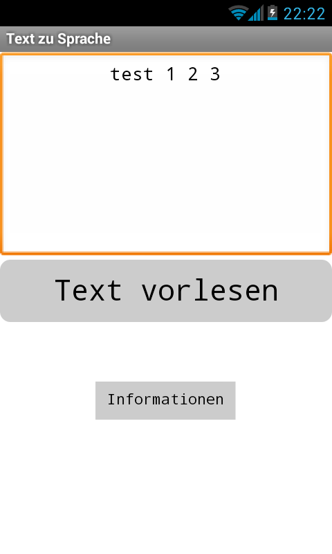 Android application Text zu Sprache screenshort