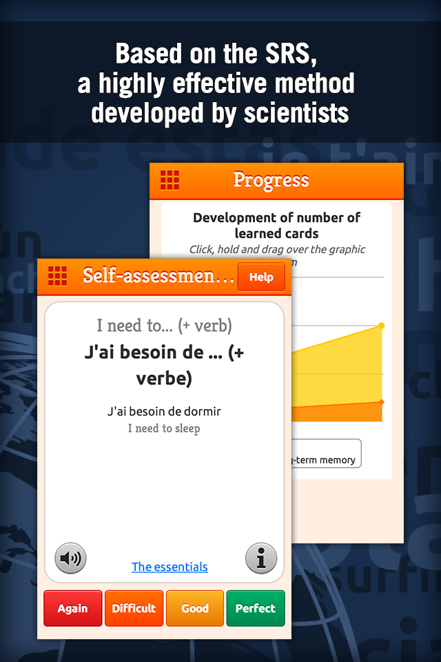 Learn French with MosaLingua Screen 2