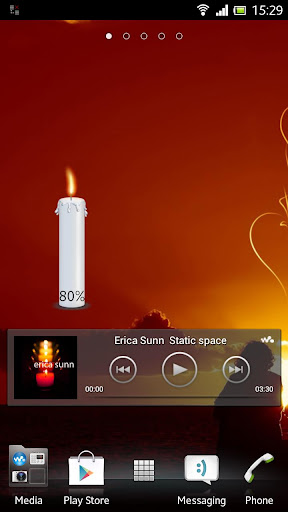 Candle battery widget