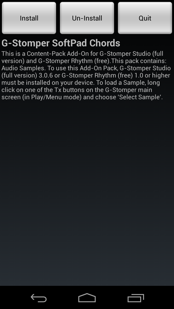 G-Stomper SoftPad Chords Screen 3