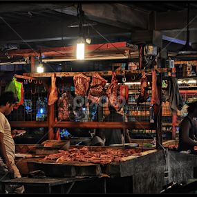Meat Vendor by Nickoy Magbanua Piornato - People Street & Candids